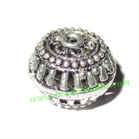 Picture of Silver Plated Fancy Beads, size: 12x15mm, weight: 2.73 grams.