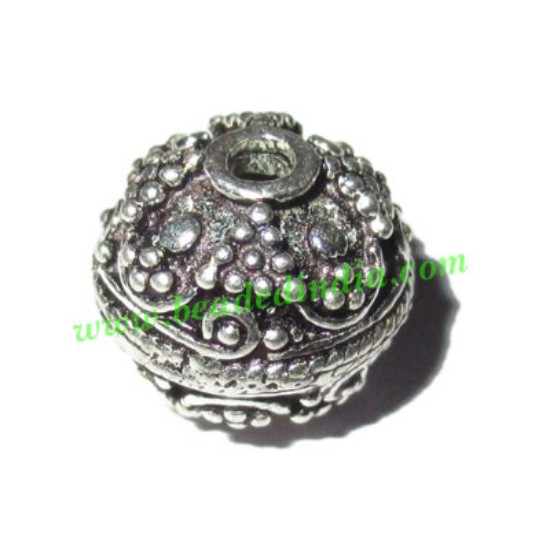 Picture of Silver Plated Fancy Beads, size: 12x12mm, weight: 3.06 grams.