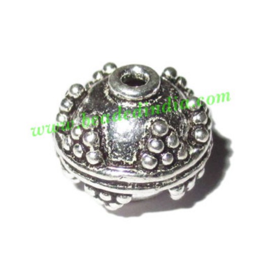 Picture of Silver Plated Fancy Beads, size: 11x12mm, weight: 2.09 grams.