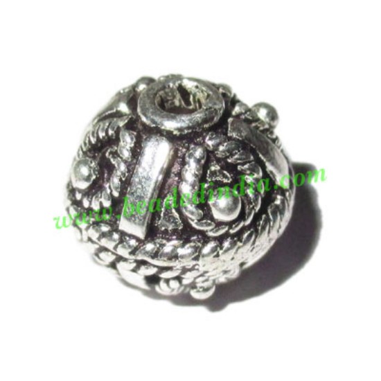 Picture of Silver Plated Fancy Beads, size: 11x12mm, weight: 2.53 grams.