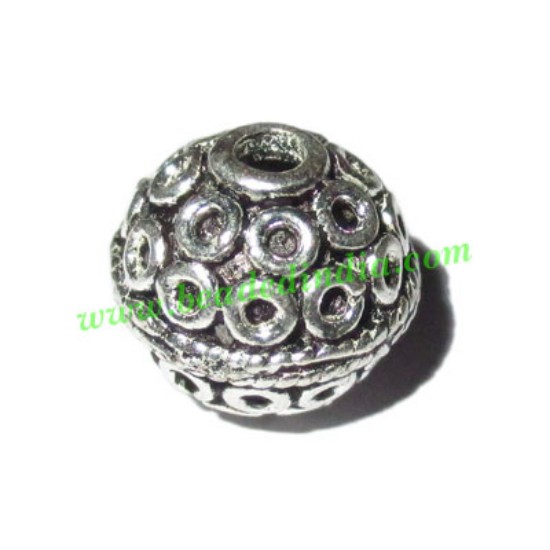 Picture of Silver Plated Fancy Beads, size: 11x11mm, weight: 1.92 grams.