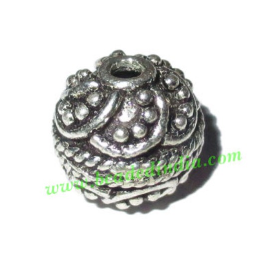 Picture of Silver Plated Fancy Beads, size: 11x12mm, weight: 2.61 grams.