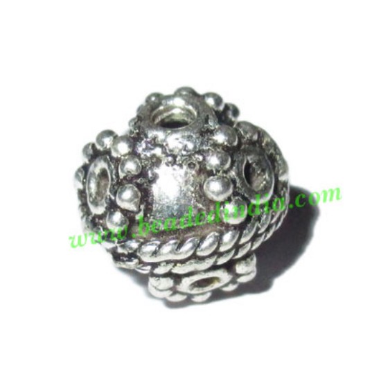 Picture of Silver Plated Fancy Beads, size: 10x11mm, weight: 1.76 grams.