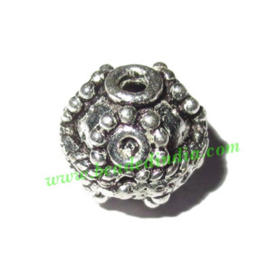 Picture of Silver Plated Fancy Beads, size: 10x10.5mm, weight: 2.03 grams.