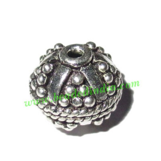 Picture of Silver Plated Fancy Beads, size: 10x10.5mm, weight: 1.97 grams.