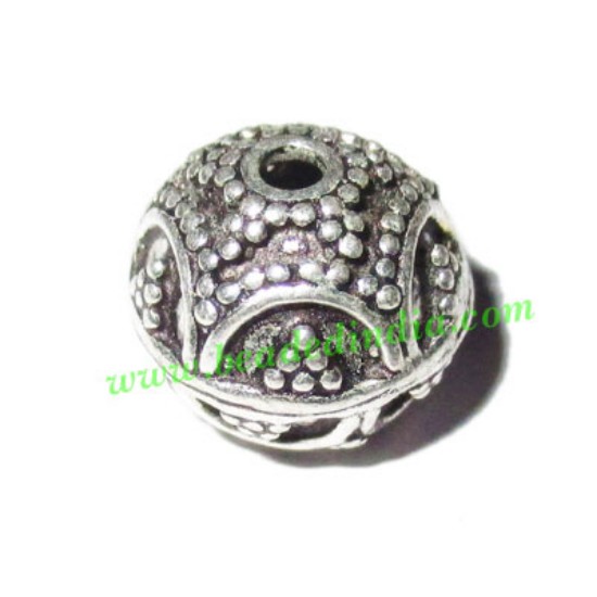 Picture of Silver Plated Fancy Beads, size: 9x10mm, weight: 1.69 grams.