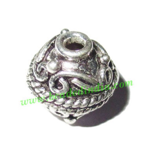 Picture of Silver Plated Fancy Beads, size: 10x10.5mm, weight: 1.68 grams.