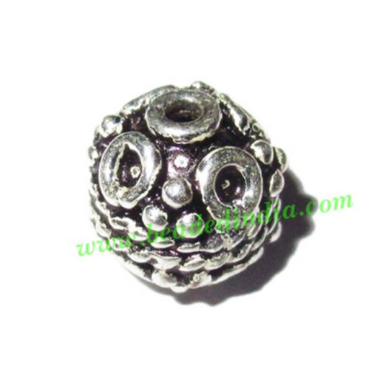 Picture of Silver Plated Fancy Beads, size: 8x9mm, weight: 1.54 grams.