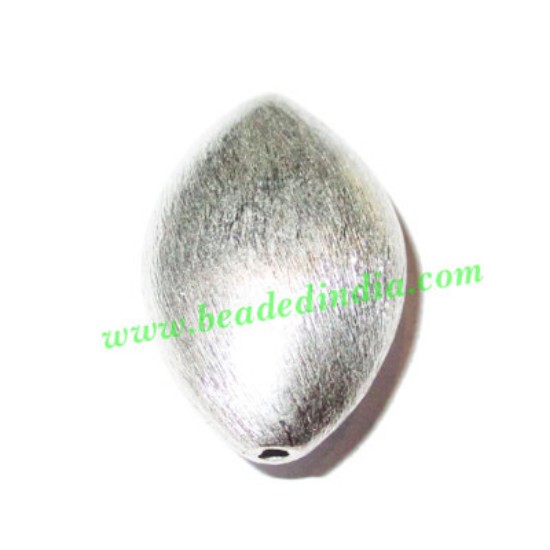 Picture of Silver Plated Brushed Beads, size: 30x19.5x13mm, weight: 7.87 grams.