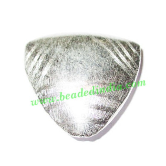 Picture of Silver Plated Brushed Beads, size: 35x35x11mm, weight: 11.41 grams.