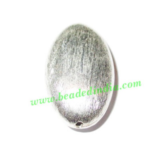 Picture of Silver Plated Brushed Beads, size: 25x15x8mm, weight: 3.69 grams.