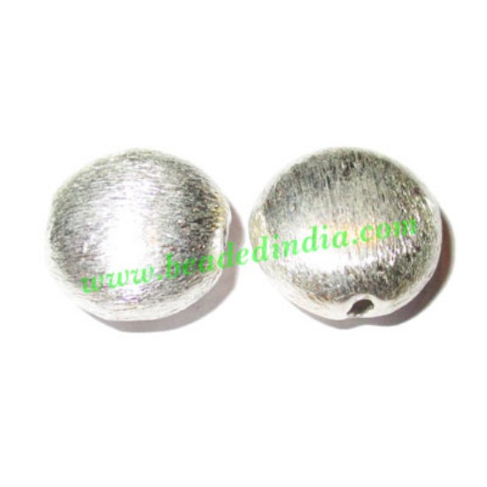 Picture of Silver Plated Brushed Beads, size: 13x14x8mm, weight: 1.74 grams.