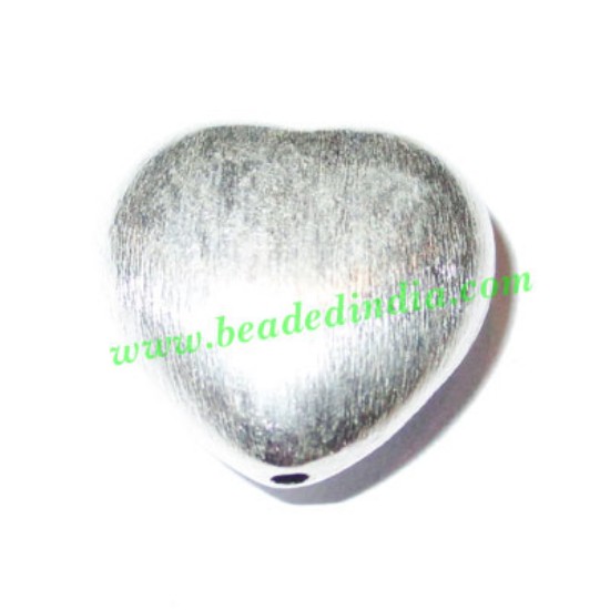 Picture of Silver Plated Brushed Beads, size: 18x18x9mm, weight: 3 grams.