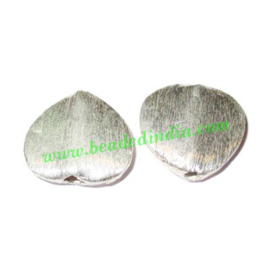 Picture of Silver Plated Brushed Beads, size: 13x13x3mm, weight: 1.57 grams.