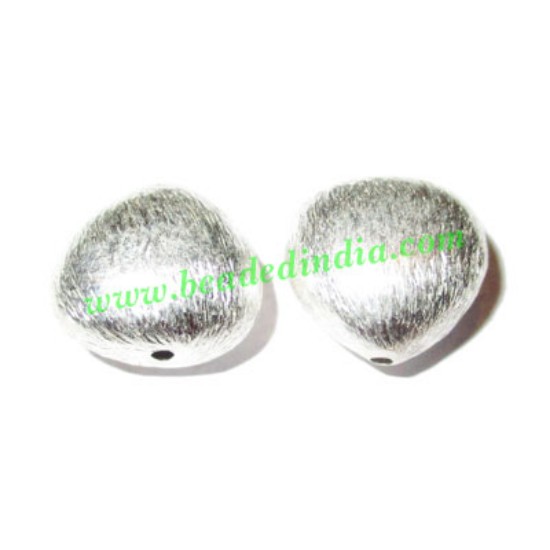Picture of Silver Plated Brushed Beads, size: 11x12.5x12mm, weight: 1.31 grams.