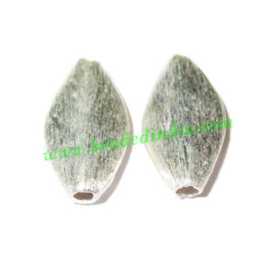 Picture of Silver Plated Brushed Beads, size: 16x8x4mm, weight: 1.02 grams.