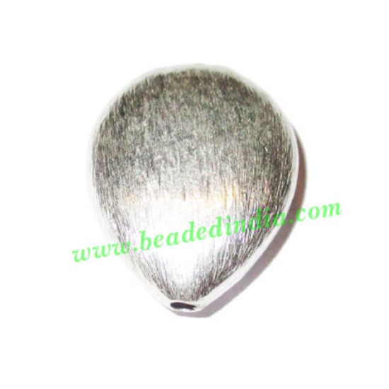 Picture of Silver Plated Brushed Beads, size: 25x20x9mm, weight: 4.58 grams.