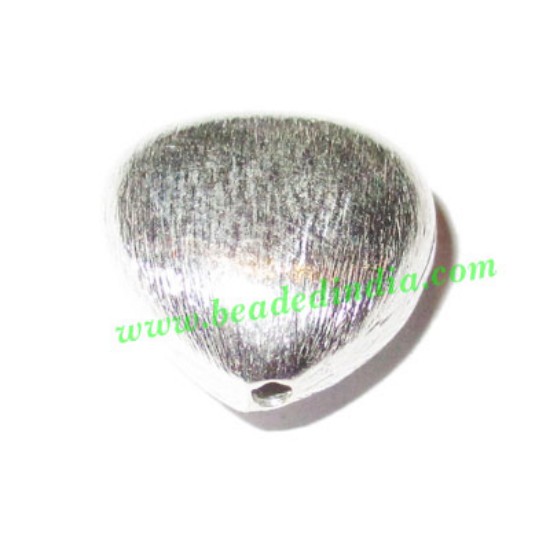 Picture of Silver Plated Brushed Beads, size: 15.5x16x9mm, weight: 2.97 grams.
