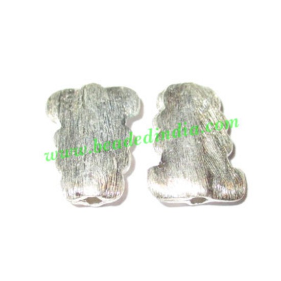 Picture of Silver Plated Brushed Beads, size: 12x9x3mm, weight: 0.78 grams.