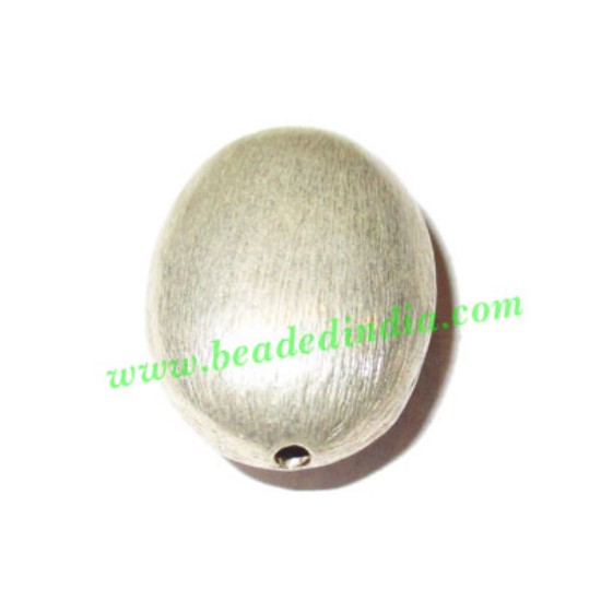 Picture of Silver Plated Brushed Beads, size: 22x15x10mm, weight: 3.57 grams.