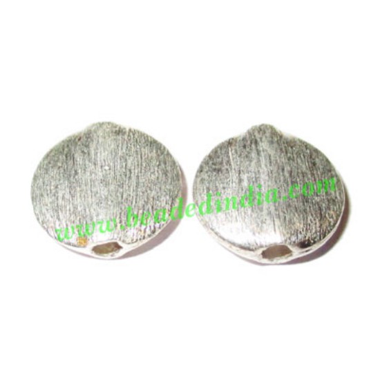Picture of Silver Plated Brushed Beads, size: 18.5x11x3mm, weight: 0.88 grams.