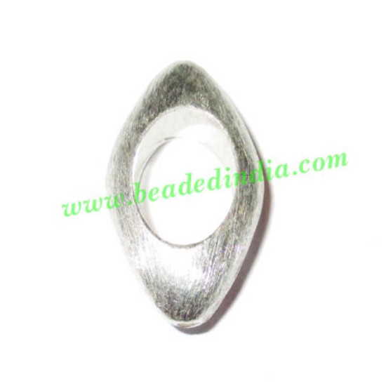 Picture of Silver Plated Brushed Beads, size: 27x15x8mm, weight: 2.95 grams.