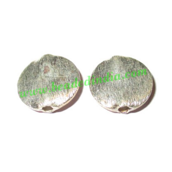 Picture of Silver Plated Brushed Beads, size: 24x16x9mm, weight: 4.54 grams.