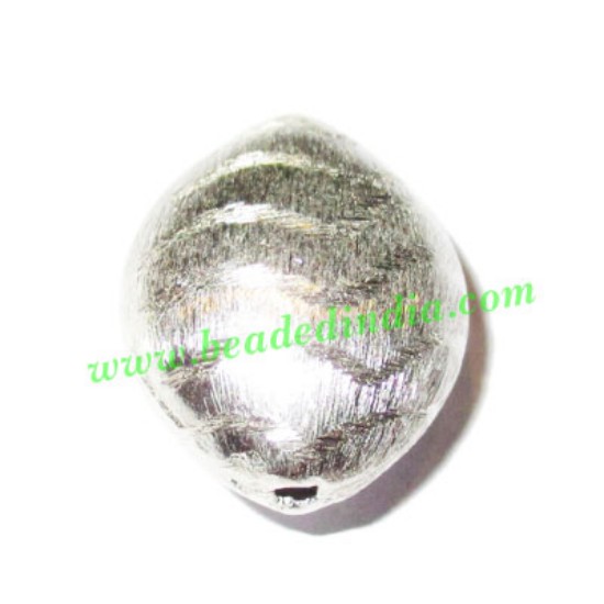 Picture of Silver Plated Brushed Beads, size: 21.5x17x12mm, weight: 4.26 grams.