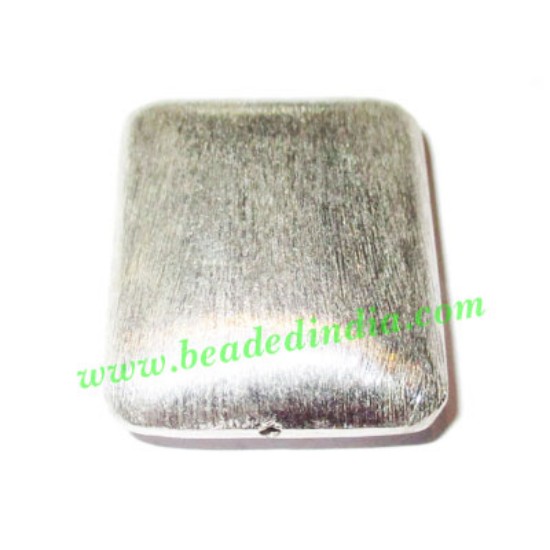 Picture of Silver Plated Brushed Beads, size: 29x25x9mm, weight: 8.3 grams.