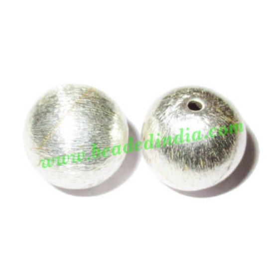 Picture of Silver Plated Brushed Beads, size: 13mm, weight: 2.6 grams.