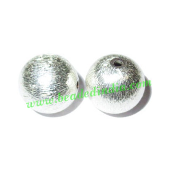 Picture of Silver Plated Brushed Beads, size: 11mm, weight: 2.01 grams.
