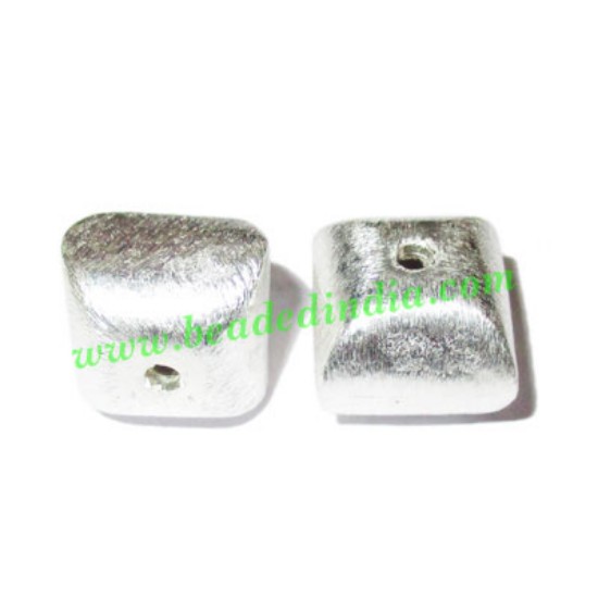 Picture of Silver Plated Brushed Beads, size: 12x12mm, weight: 2.41 grams.