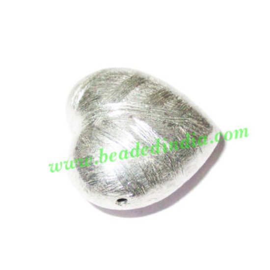 Picture of Silver Plated Brushed Beads, size: 23x24x15mm, weight: 6.91 grams.