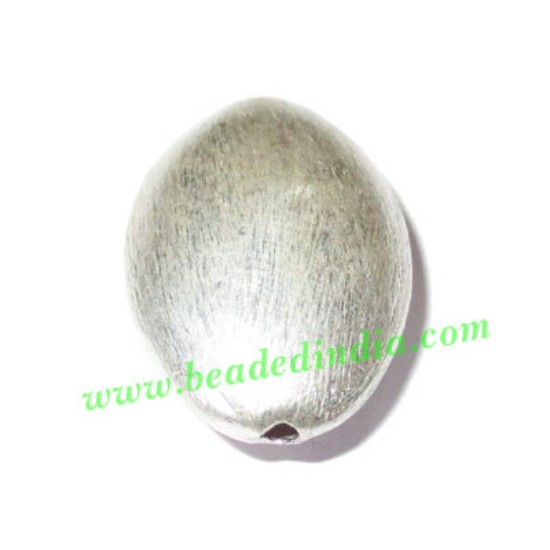 Picture of Silver Plated Brushed Beads, size: 25x17x10mm, weight: 3.47 grams.