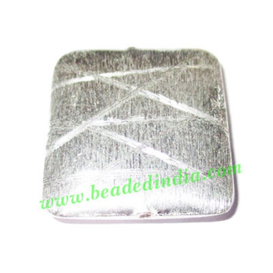 Picture of Silver Plated Brushed Beads, size: 27.5x25x6mm, weight: 8.97 grams.