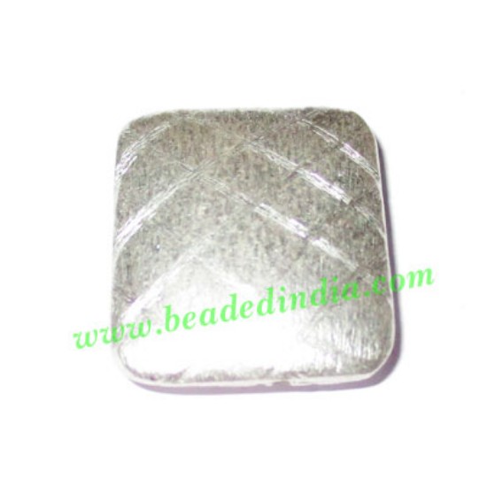 Picture of Silver Plated Brushed Beads, size: 22x20x6mm, weight: 5.82 grams.