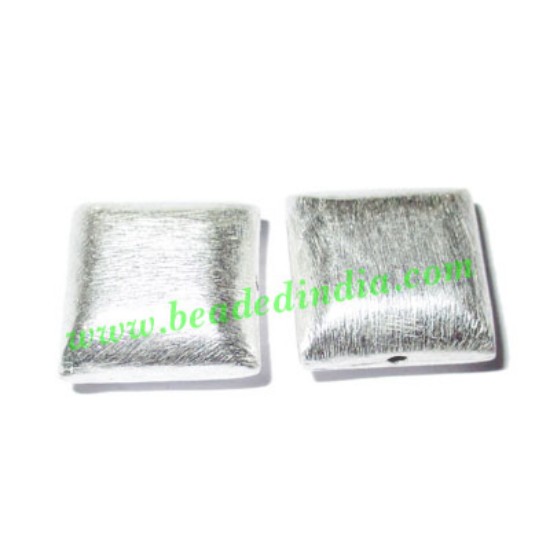 Picture of Silver Plated Brushed Beads, size: 16x16x9mm, weight: 3.64 grams.