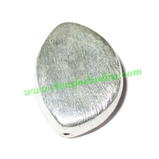 Picture of Silver Plated Brushed Beads, size: 27x20x9mm, weight: 5.25 grams.