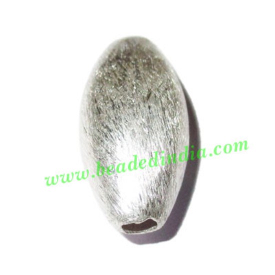 Picture of Silver Plated Brushed Beads, size: 28x13mm, weight: 3.71 grams.