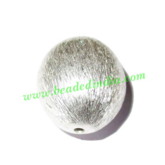 Picture of Silver Plated Brushed Beads, size: 18x15x14mm, weight: 3.74 grams.