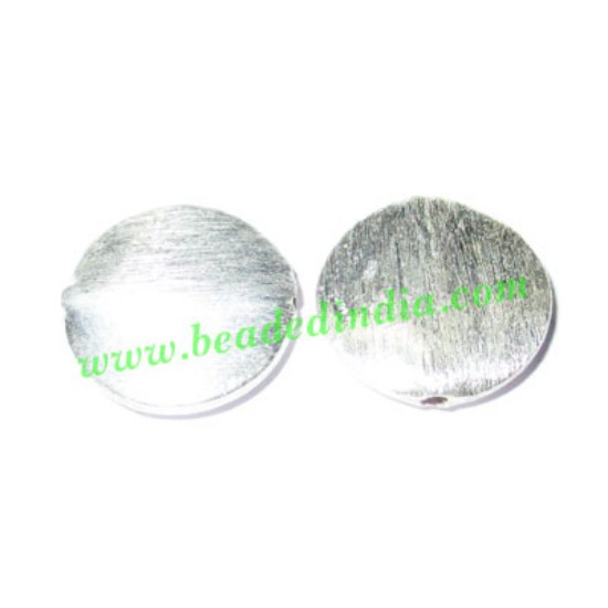 Picture of Silver Plated Brushed Beads, size: 14x3mm, weight: 1.57 grams.