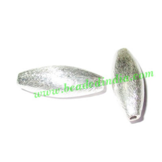 Picture of Silver Plated Brushed Beads, size: 22x8x7mm, weight: 1.51 grams.