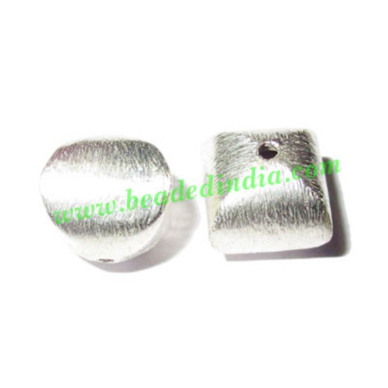 Picture of Silver Plated Brushed Beads, size: 10x10x10mm, weight: 1.54 grams.