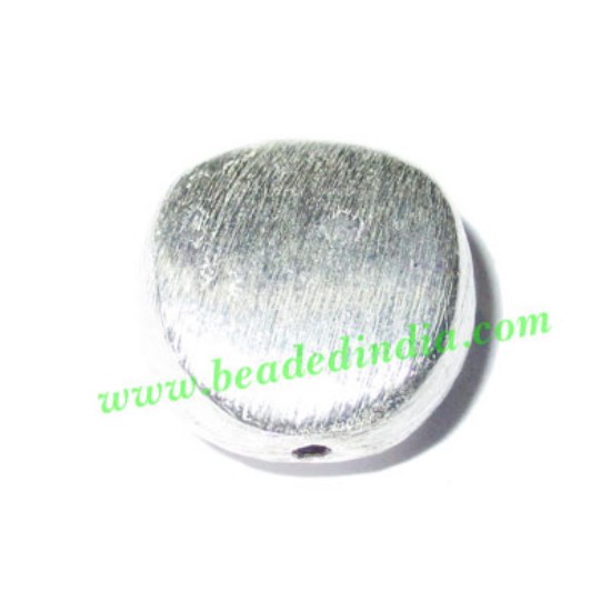 Picture of Silver Plated Brushed Beads, size: 15.5x14x7mm, weight: 2.24 grams.