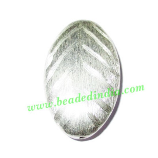 Picture of Silver Plated Brushed Beads, size: 45x27x11mm, weight: 14.52 grams.
