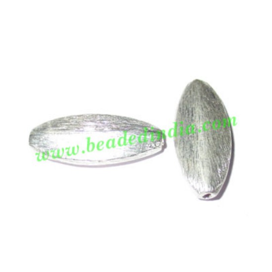 Picture of Silver Plated Brushed Beads, size: 18x8x3mm, weight: 1.09 grams.