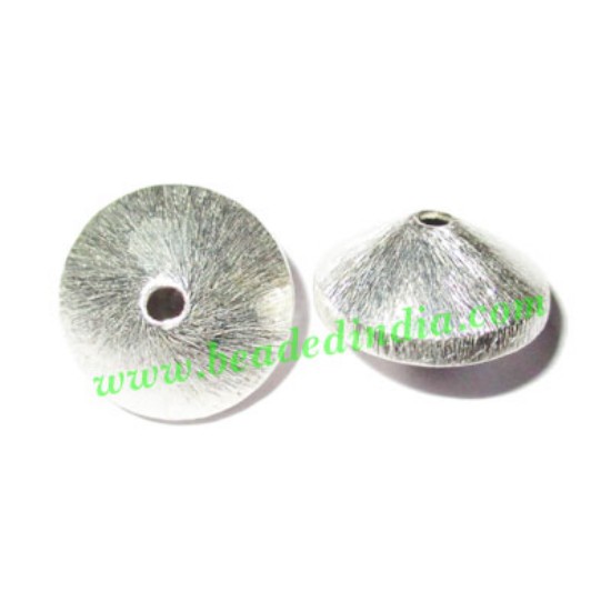 Picture of Silver Plated Brushed Beads, size: 16x10mm, weight: 3.17 grams.