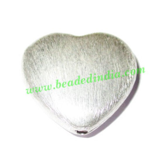 Picture of Silver Plated Brushed Beads, size: 25x26x9mm, weight: 6.66 grams.