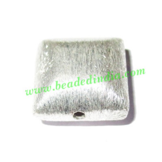 Picture of Silver Plated Brushed Beads, size: 16x16x9mm, weight: 3.28 grams.