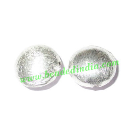 Picture of Silver Plated Brushed Beads, size: 10x6mm, weight: 0.77 grams.